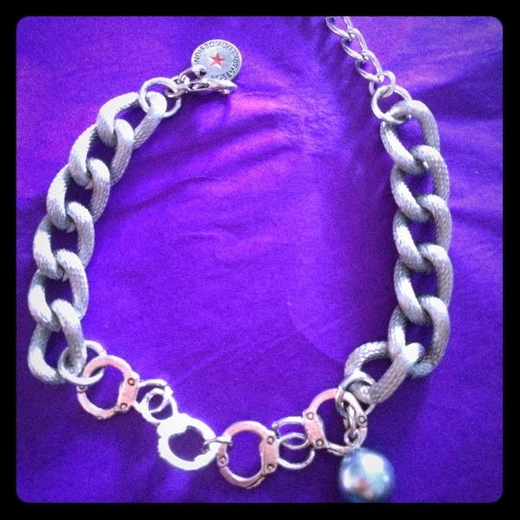 chunky chain bracelet with cuffs 50 shades of grey - Picture 1 of 7